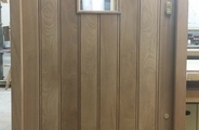 Hardwood beaded tongue and groove door