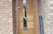 Solid oak door with espagnolette locking system no2