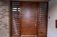 Stained and fitted front door set