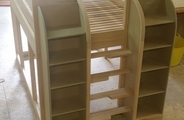 Accoya bed with bookshelves 1
