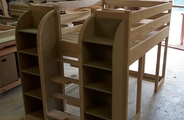 Accoya bed with bookshelves 3