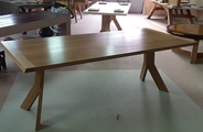 Clear stained solid pine table