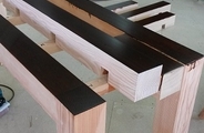 Douglas fir table in construction no3