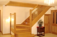 Finished solid oak staircase