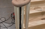 Soft wood staircase with hardwood monkey tail handrail no2