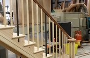 Soft wood staircase with hardwood monkey tail handrail no3