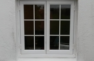 Finished painted windows with glazing bar