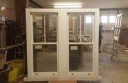 Glazed sliding sash window inside