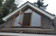 Oak window with glazed panels no3
